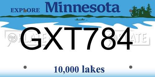 GXT784 Minnesota License Plate