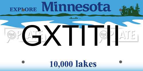 GXTITII Minnesota License Plate