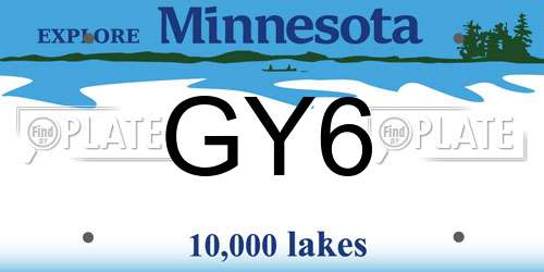 GY6 Minnesota License Plate