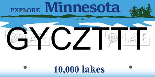 GYCZTTT Minnesota License Plate