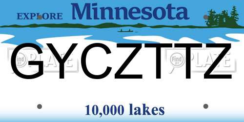 GYCZTTZ Minnesota License Plate