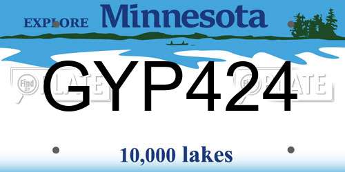 GYP424 Minnesota License Plate