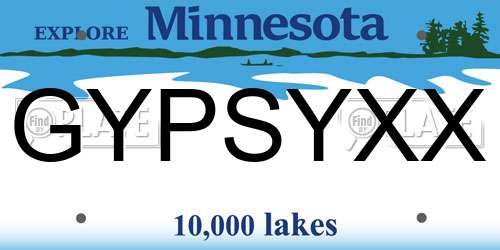 GYPSYXX Minnesota License Plate