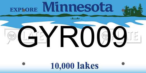 GYR009 Minnesota License Plate