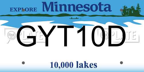 GYT10D Minnesota License Plate
