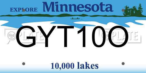 GYT10O Minnesota License Plate