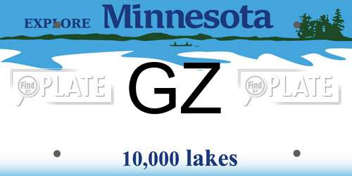 GZ Minnesota License Plate