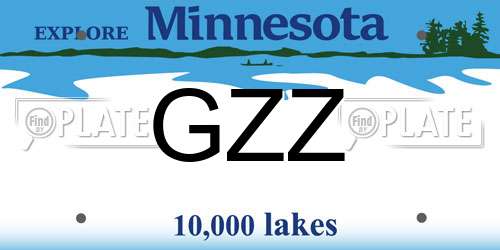 GZZ Minnesota License Plate