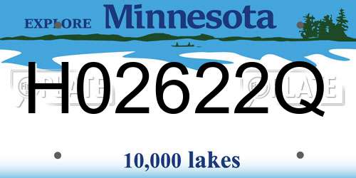 H02622Q Minnesota License Plate