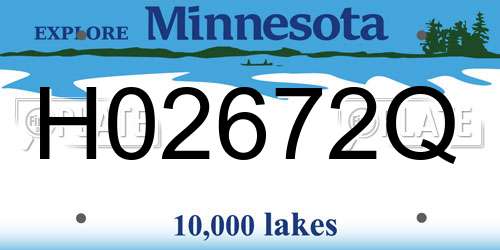 H02672Q Minnesota License Plate