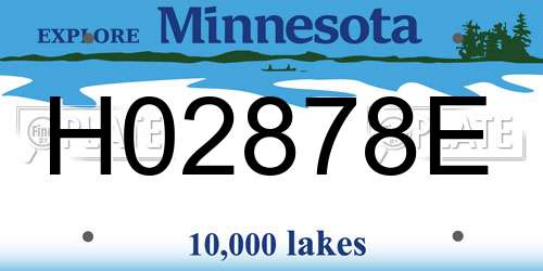 H02878E Minnesota License Plate
