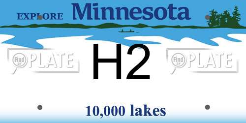 H2 Minnesota License Plate