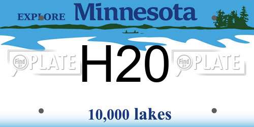 H20 Minnesota License Plate