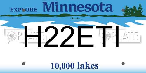 H22ETI Minnesota License Plate