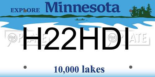 H22HDI Minnesota License Plate
