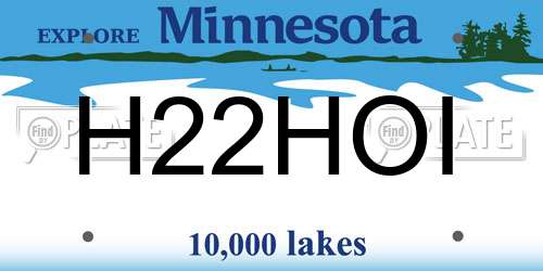 H22HOI Minnesota License Plate