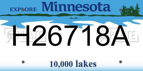 H26718A Minnesota License Plate