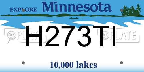 H273TI Minnesota License Plate
