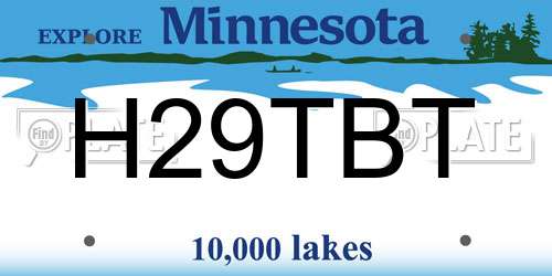 H29TBT Minnesota License Plate