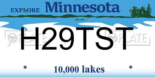 H29TST Minnesota License Plate