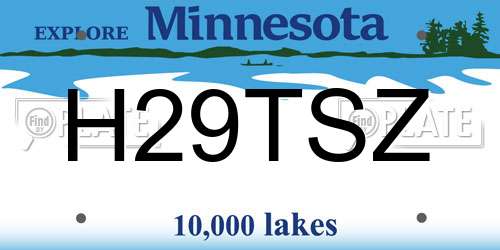 H29TSZ Minnesota License Plate