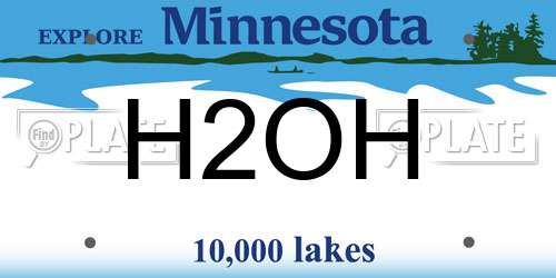 H2OH Minnesota License Plate