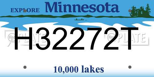 H32272T Minnesota License Plate