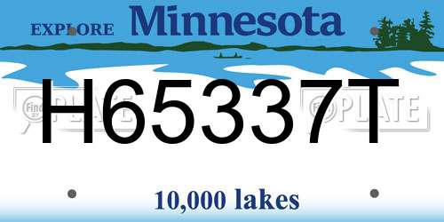 H65337T Minnesota License Plate