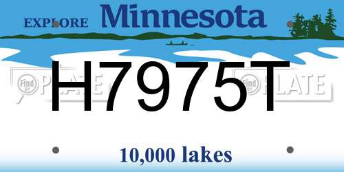H7975T Minnesota License Plate