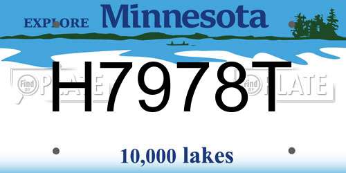 H7978T Minnesota License Plate
