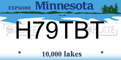 H79TBT Minnesota License Plate