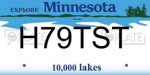 H79TST Minnesota License Plate