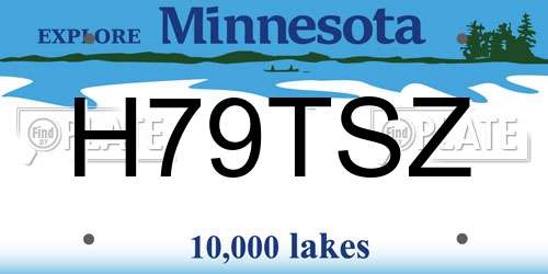 H79TSZ Minnesota License Plate