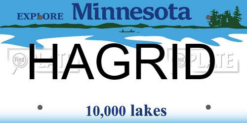 HAGRID Minnesota License Plate