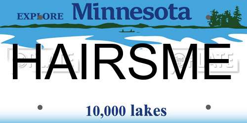 HAIRSME Minnesota License Plate