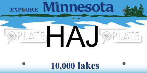 HAJ Minnesota License Plate
