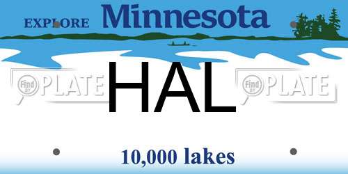 HAL Minnesota License Plate