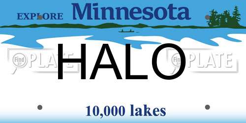 HALO Minnesota License Plate