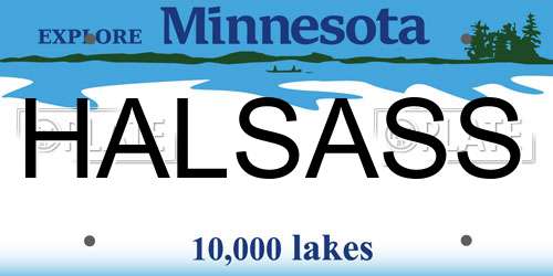 HALSASS Minnesota License Plate