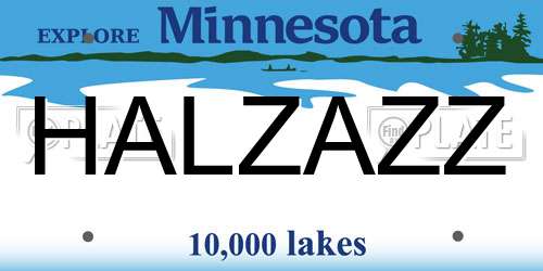 HALZAZZ Minnesota License Plate