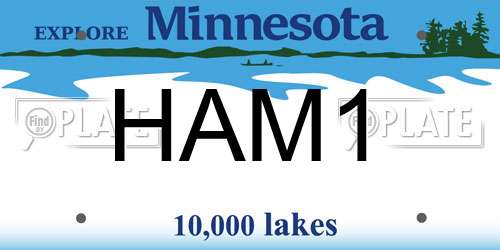 HAM1 Minnesota License Plate