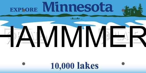 HAMMMER Minnesota License Plate