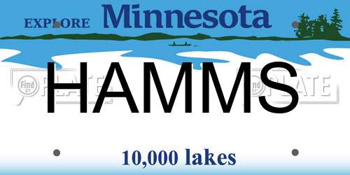 HAMMS Minnesota License Plate
