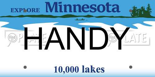 HANDY Minnesota License Plate