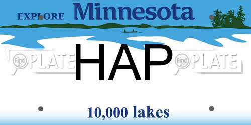 HAP Minnesota License Plate