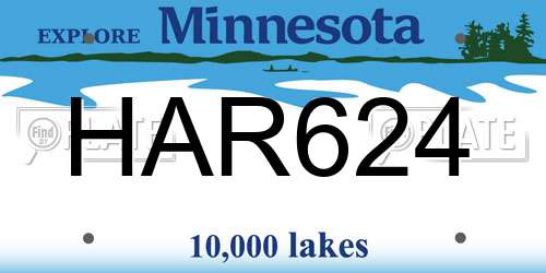 HAR624 Minnesota License Plate