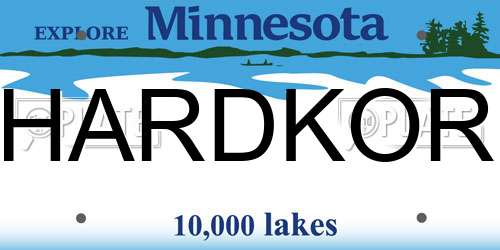 HARDKOR Minnesota License Plate