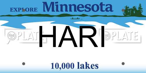 HARI Minnesota License Plate