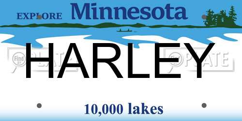 HARLEY Minnesota License Plate