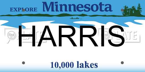 HARRIS Minnesota License Plate
